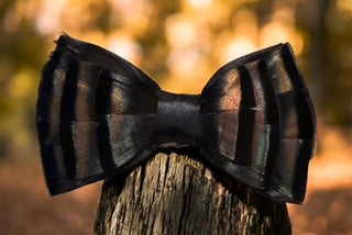 Dusk & Timber Feather Bow Tie