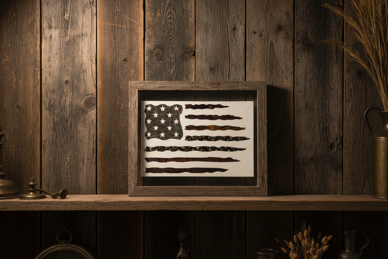 American Flag Rustic Art
