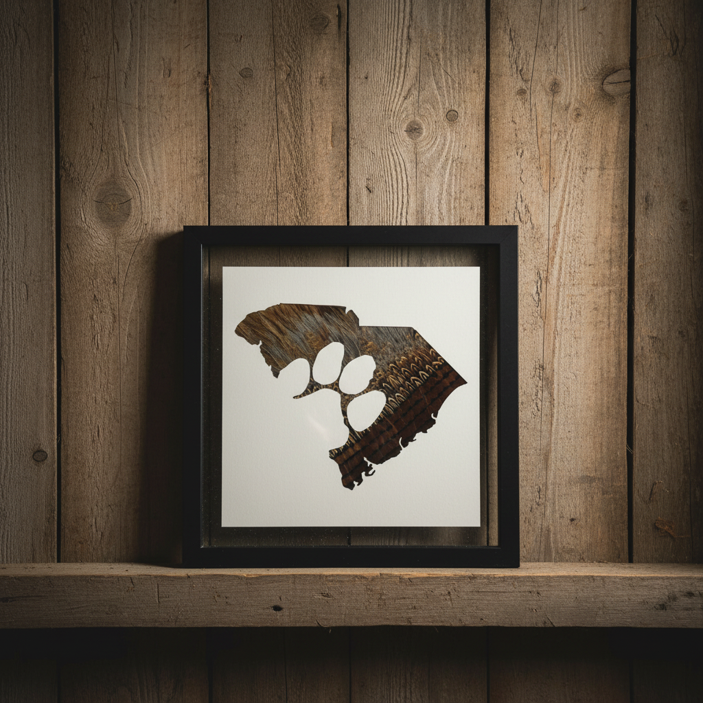 Clemson Paw Print Rustic Background