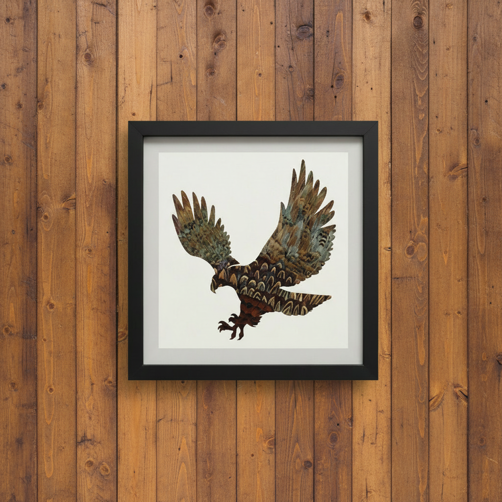 Eagle with Rustic Background