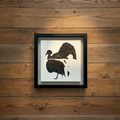 Wild turkey silhouette art print styled product image